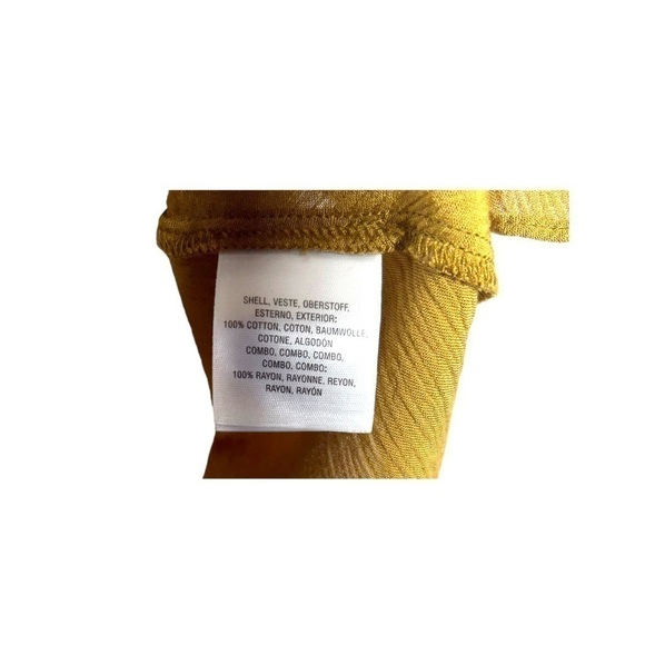 ANTHROPOLOGIE Little Yellow Button Henley Tank Top Green Sleeveless Women XS - Picture 6 of 7